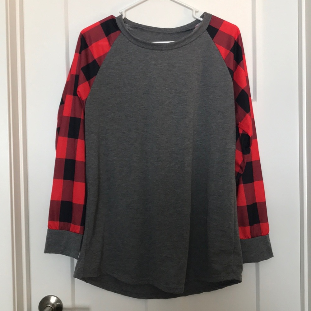 Buffalo Plaid long sleeve women’s shirt.
